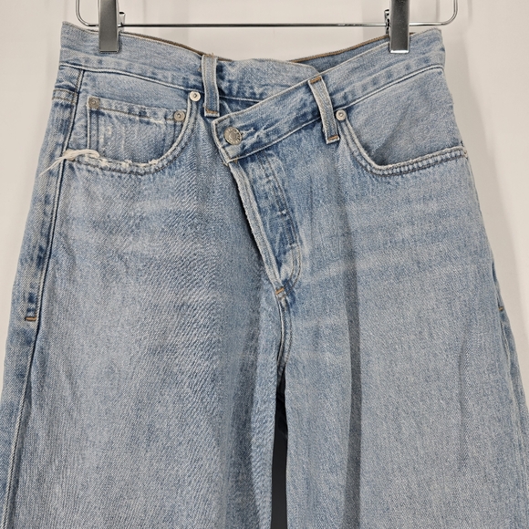 AGOLDE Criss Cross Jean Light Blue Wash Size 25 - Picture 2 of 8
